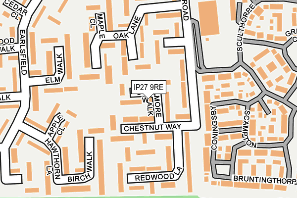 IP27 9RE map - OS OpenMap – Local (Ordnance Survey)