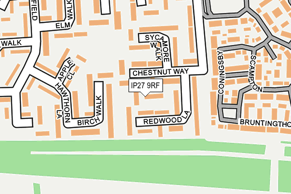 IP27 9RF map - OS OpenMap – Local (Ordnance Survey)