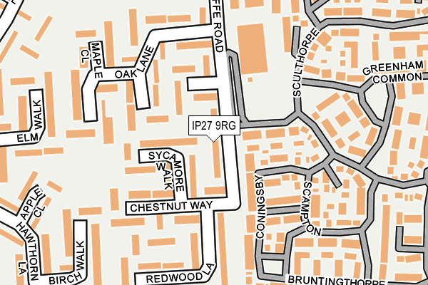IP27 9RG map - OS OpenMap – Local (Ordnance Survey)