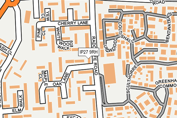 IP27 9RH map - OS OpenMap – Local (Ordnance Survey)