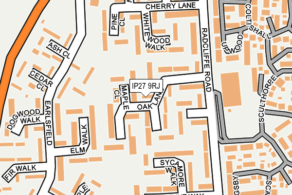 IP27 9RJ map - OS OpenMap – Local (Ordnance Survey)