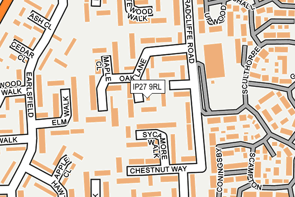 IP27 9RL map - OS OpenMap – Local (Ordnance Survey)