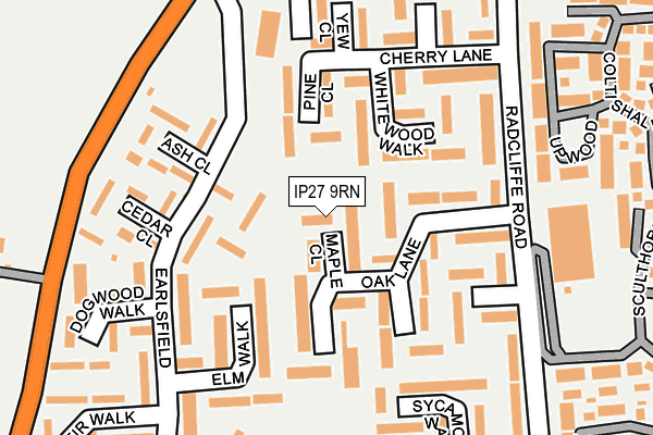 IP27 9RN map - OS OpenMap – Local (Ordnance Survey)