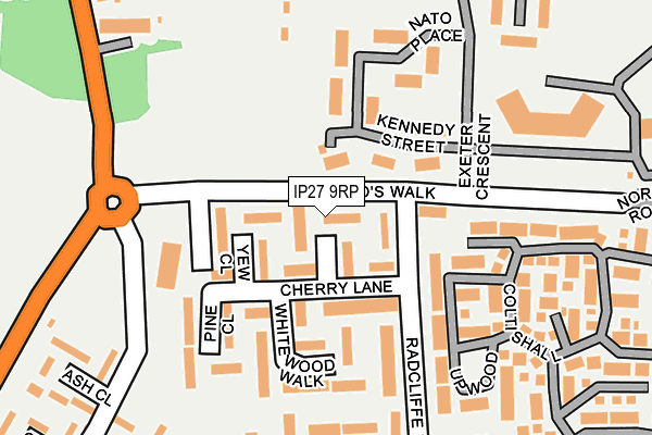 IP27 9RP map - OS OpenMap – Local (Ordnance Survey)