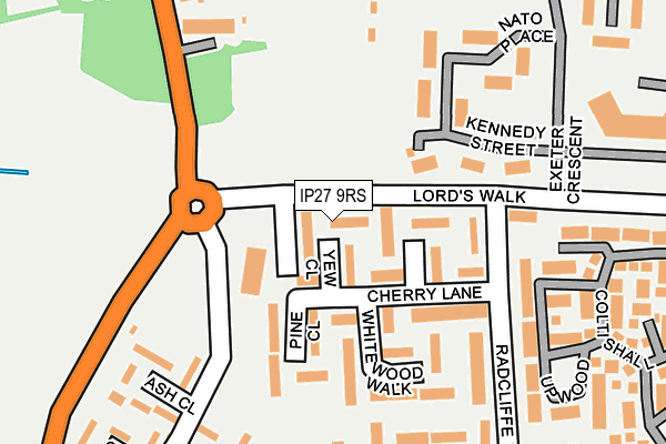 IP27 9RS map - OS OpenMap – Local (Ordnance Survey)