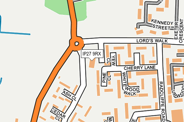IP27 9RX map - OS OpenMap – Local (Ordnance Survey)