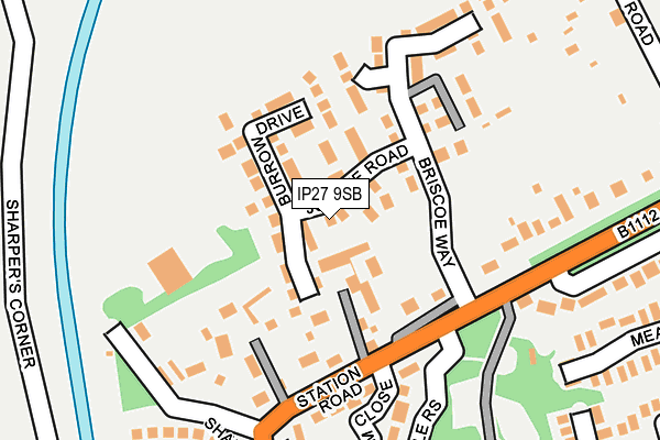 IP27 9SB map - OS OpenMap – Local (Ordnance Survey)