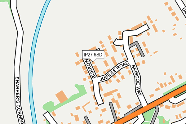IP27 9SD map - OS OpenMap – Local (Ordnance Survey)