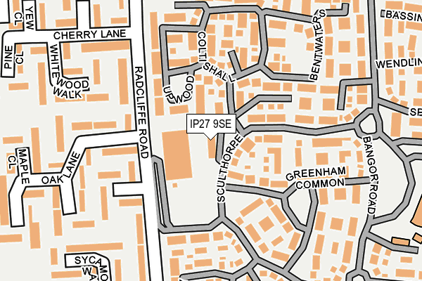 IP27 9SE map - OS OpenMap – Local (Ordnance Survey)
