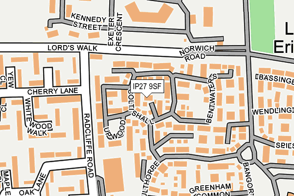 IP27 9SF map - OS OpenMap – Local (Ordnance Survey)