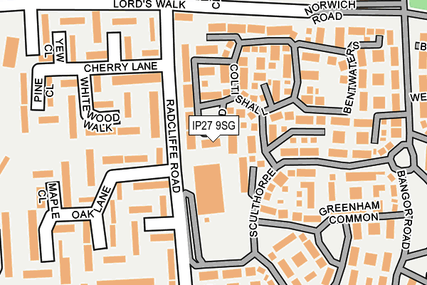 IP27 9SG map - OS OpenMap – Local (Ordnance Survey)