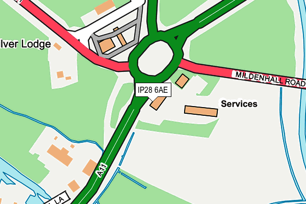 IP28 6AE map - OS OpenMap – Local (Ordnance Survey)