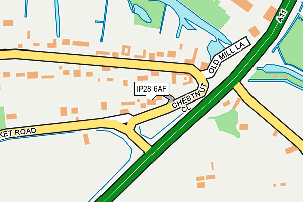 IP28 6AF map - OS OpenMap – Local (Ordnance Survey)