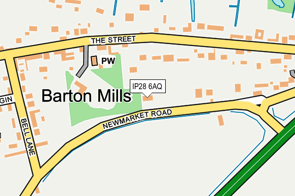 IP28 6AQ map - OS OpenMap – Local (Ordnance Survey)