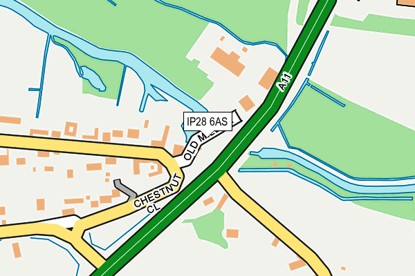 IP28 6AS map - OS OpenMap – Local (Ordnance Survey)