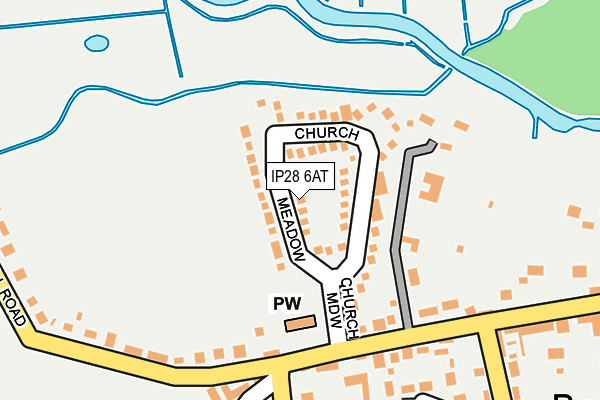 IP28 6AT map - OS OpenMap – Local (Ordnance Survey)