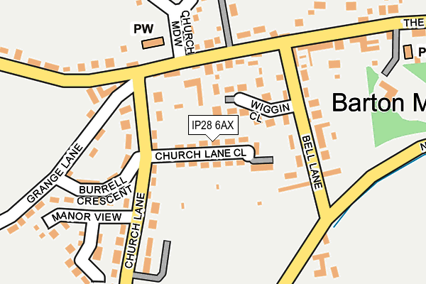 IP28 6AX map - OS OpenMap – Local (Ordnance Survey)