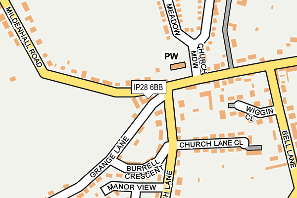 IP28 6BB map - OS OpenMap – Local (Ordnance Survey)