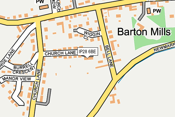 IP28 6BE map - OS OpenMap – Local (Ordnance Survey)