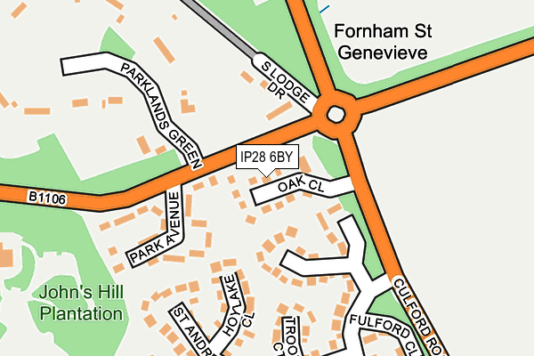 IP28 6BY map - OS OpenMap – Local (Ordnance Survey)