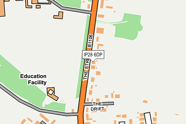 IP28 6DP map - OS OpenMap – Local (Ordnance Survey)