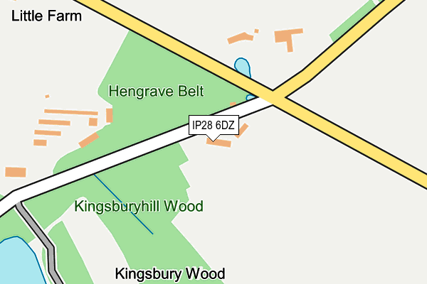 IP28 6DZ map - OS OpenMap – Local (Ordnance Survey)