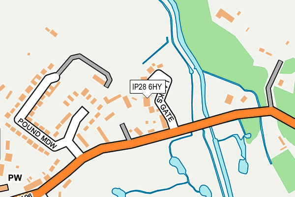 IP28 6HY map - OS OpenMap – Local (Ordnance Survey)