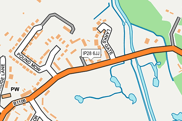 IP28 6JJ map - OS OpenMap – Local (Ordnance Survey)