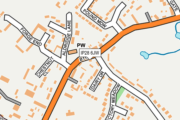 IP28 6JW map - OS OpenMap – Local (Ordnance Survey)