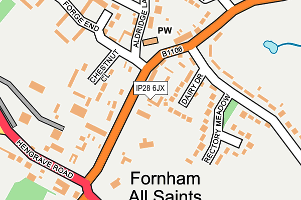 IP28 6JX map - OS OpenMap – Local (Ordnance Survey)