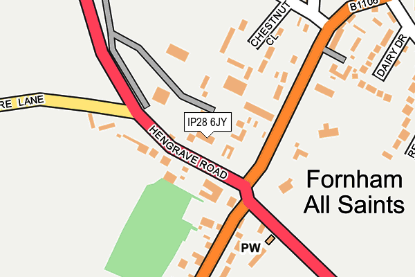 IP28 6JY map - OS OpenMap – Local (Ordnance Survey)