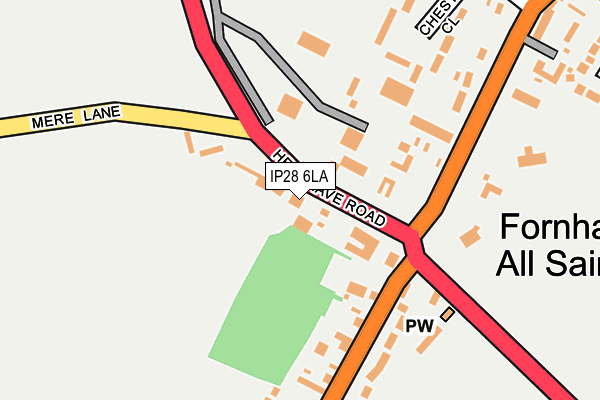 IP28 6LA map - OS OpenMap – Local (Ordnance Survey)