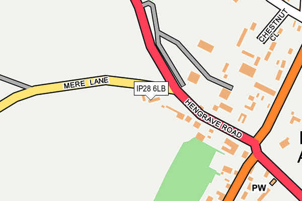 IP28 6LB map - OS OpenMap – Local (Ordnance Survey)