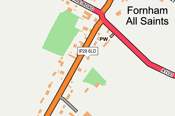 IP28 6LD map - OS OpenMap – Local (Ordnance Survey)