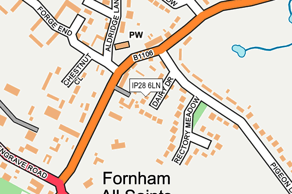 IP28 6LN map - OS OpenMap – Local (Ordnance Survey)