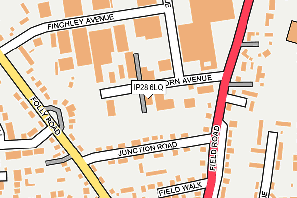 IP28 6LQ map - OS OpenMap – Local (Ordnance Survey)