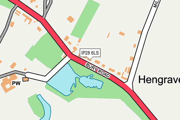 IP28 6LS map - OS OpenMap – Local (Ordnance Survey)