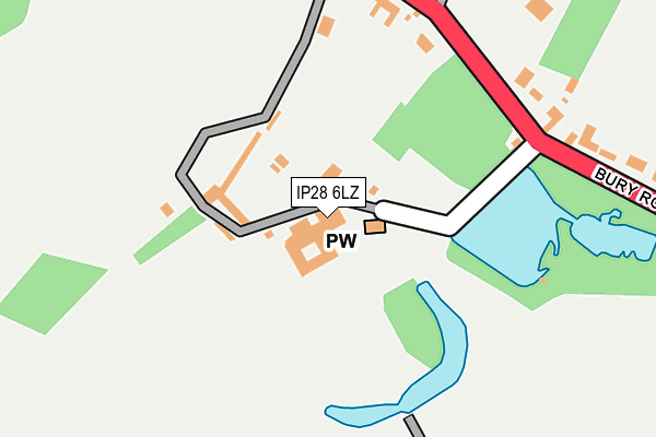 IP28 6LZ map - OS OpenMap – Local (Ordnance Survey)