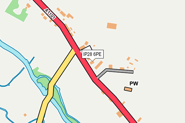 IP28 6PE map - OS OpenMap – Local (Ordnance Survey)