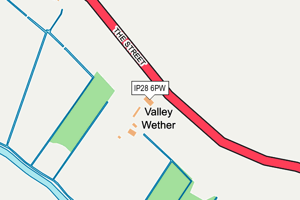 IP28 6PW map - OS OpenMap – Local (Ordnance Survey)
