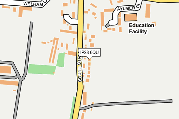 IP28 6QU map - OS OpenMap – Local (Ordnance Survey)