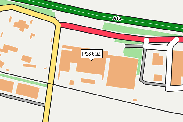 IP28 6QZ map - OS OpenMap – Local (Ordnance Survey)