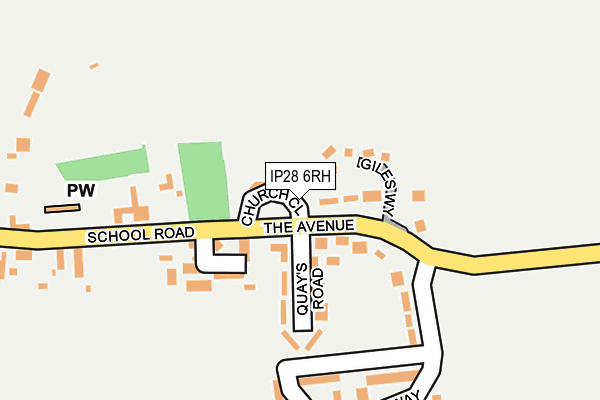 IP28 6RH map - OS OpenMap – Local (Ordnance Survey)