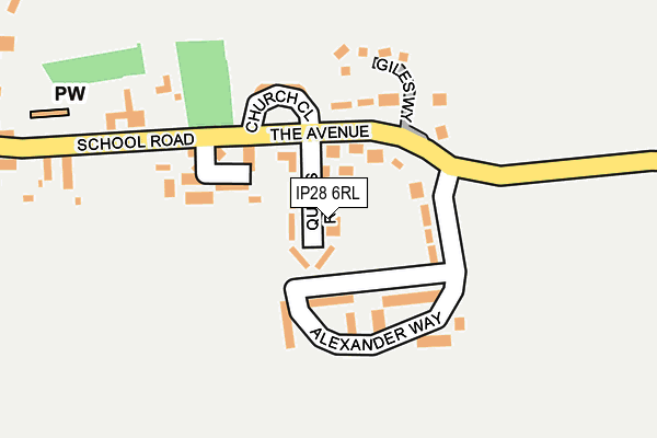 IP28 6RL map - OS OpenMap – Local (Ordnance Survey)