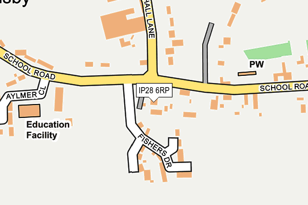 IP28 6RP map - OS OpenMap – Local (Ordnance Survey)