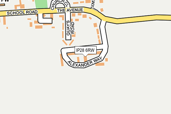 IP28 6RW map - OS OpenMap – Local (Ordnance Survey)