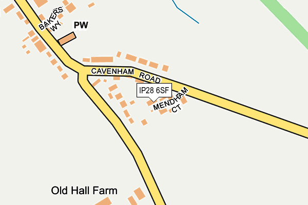 IP28 6SF map - OS OpenMap – Local (Ordnance Survey)