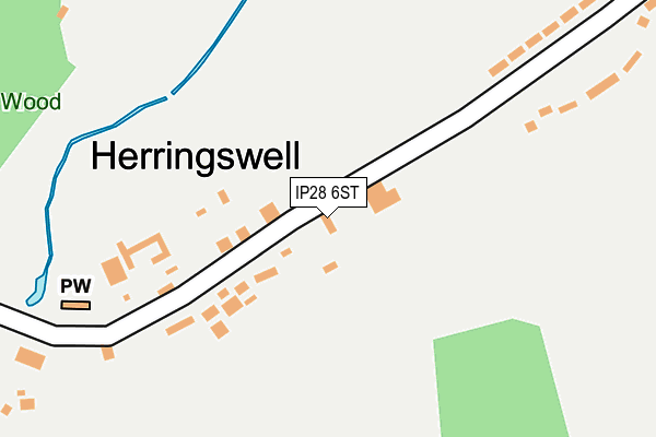 IP28 6ST map - OS OpenMap – Local (Ordnance Survey)