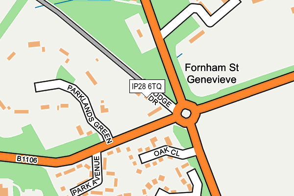 IP28 6TQ map - OS OpenMap – Local (Ordnance Survey)