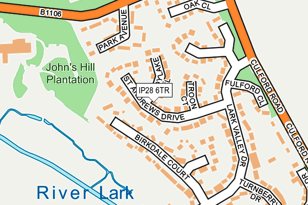 IP28 6TR map - OS OpenMap – Local (Ordnance Survey)